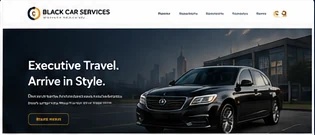 Black Car Services website project preview